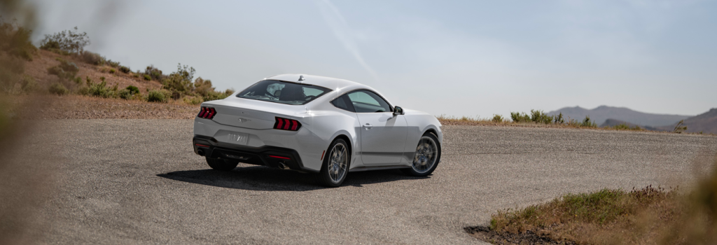 Rear-end view of the 2025 Ford Mustang