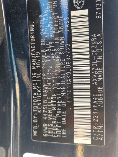 2020 Toyota Camry LE