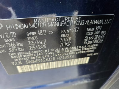 2020 Hyundai Santa Fe SEL