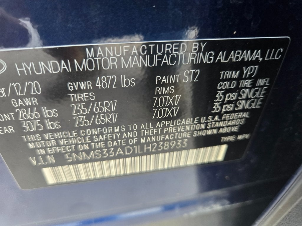 2020 Hyundai Santa Fe SEL